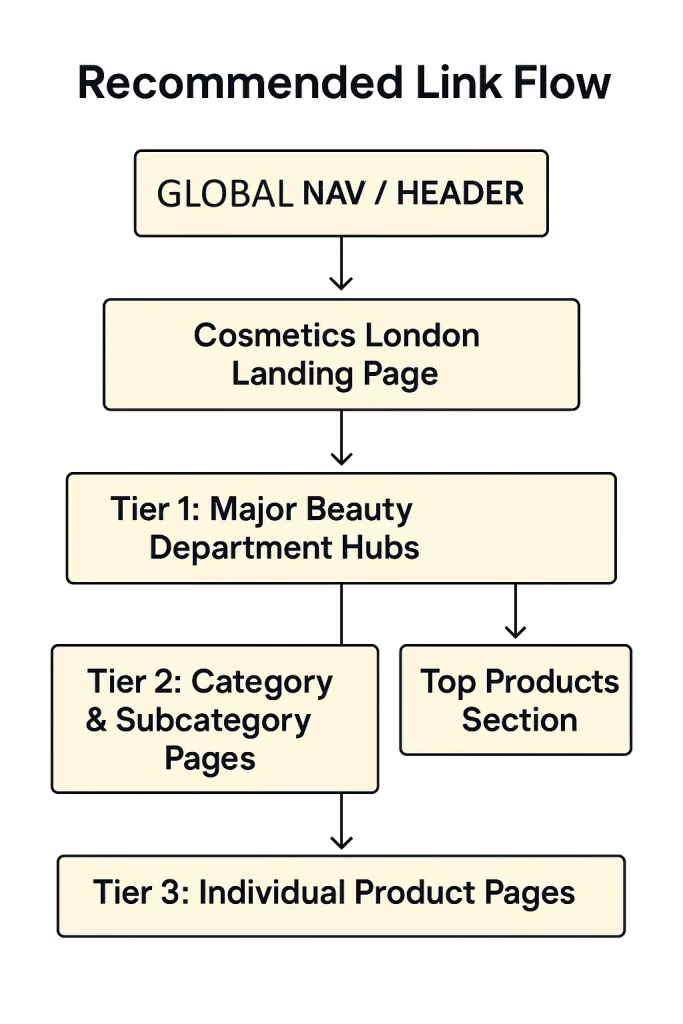 Recommended link flow diagram navigation