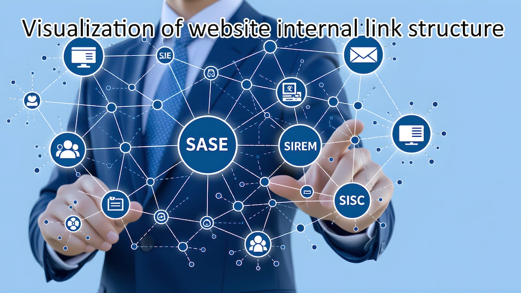 directed-graph-visualization Directed graph visualization of website internal link structure showing nodes and edges