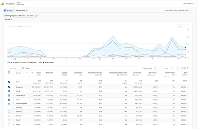Google Analytics demographic data