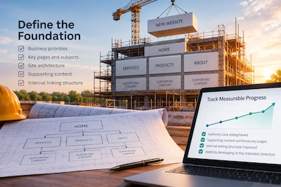 What foundation is the website being built on — and how will you measure whether it is working as intended?