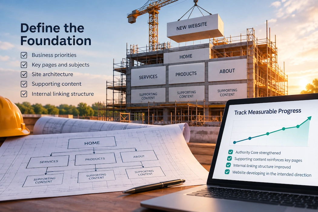 What foundation is the website being built on — and how will you measure whether it is working as intended?