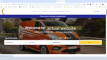 Use cars website illustration